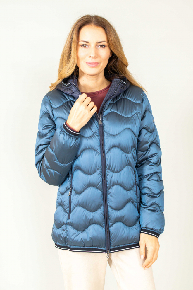 Wellenstepp-Jacke Two-Tone light recycled